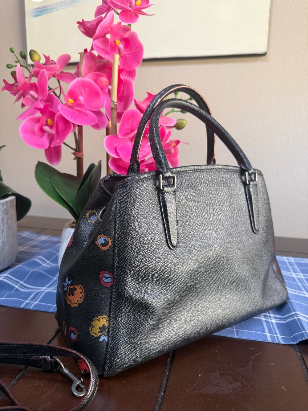 Coach F24374 Margot Carryall Black
Leather Floral Print - Picture 3 of 14